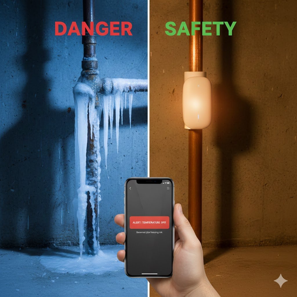 prevent frozen pipes smart sensor